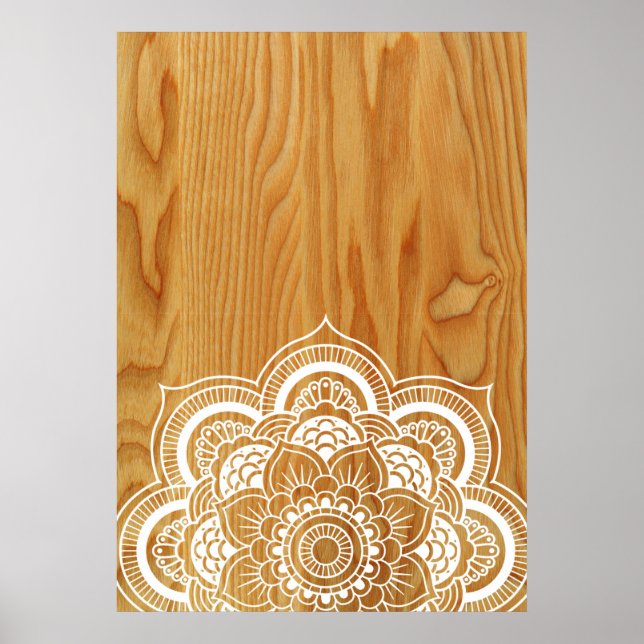 Holz und Mandala Poster (Vorne)