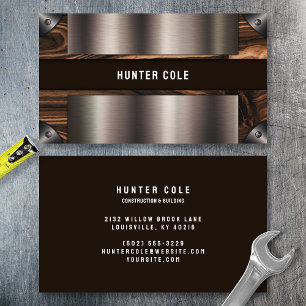 Holz und Metall Industrie Visitenkarte