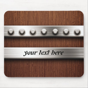 Holz und Metall Mousepad