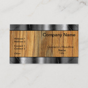 Holz-und Metallgrenzberufliche Geschäfts-Karten Visitenkarte