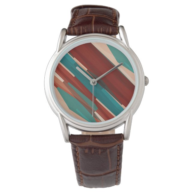 Holz und Türkis Armbanduhr (Vorderseite)