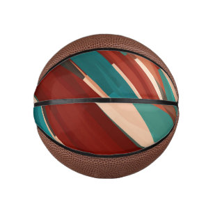 Holz und Türkis Mini Basketball