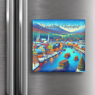 Holz, Vermont zu Weihnachten Magnet