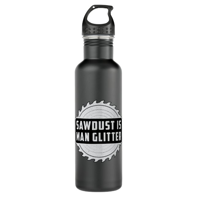 Holzarbeiter Holzschnitzer Holzbearbeitung Geschen Edelstahlflasche (Vorderseite)