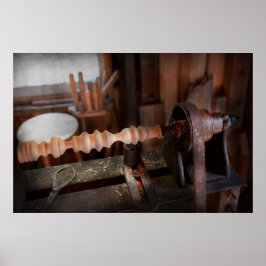 Holzarbeiter - Lathe - Rough cut Poster