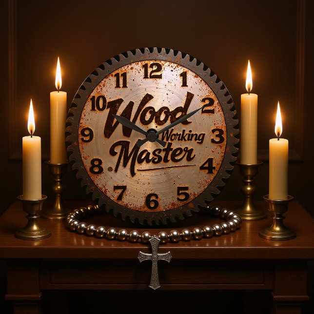 Holzarbeitsmeister-Sägeblatt Große Wanduhr (Von Creator hochgeladen)
