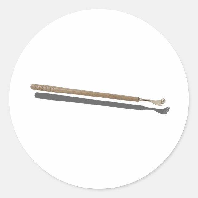 HolzBackKratcher022111 Runder Aufkleber (Vorderseite)