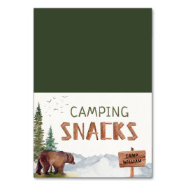 Holzbär - Hölzerne Snacks Schildkartentablett Tischnummer