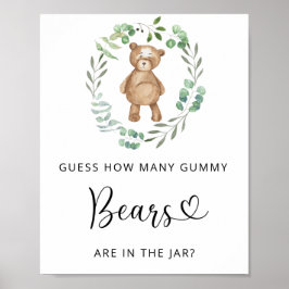 Holzbärchen schätzen wie viele GUMMY Bären Poster