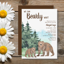 Holzbären Neutral Bearly Wait Baby Dusche