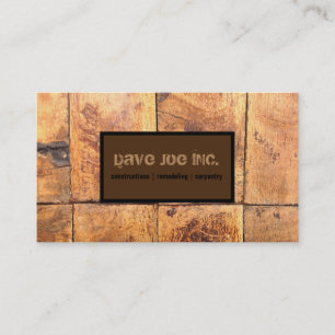 Holzbauholz aus rustikalem Stall Visitenkarte
