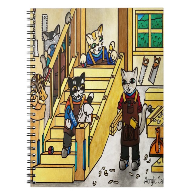 Holzbaukästen Katzenkuchen Notizblock (Vorderseite)