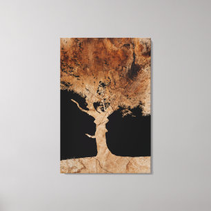 Holzbaum Leinwanddruck
