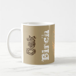 Holzbaumnamen Typografie, Braunwald Kaffeetasse
