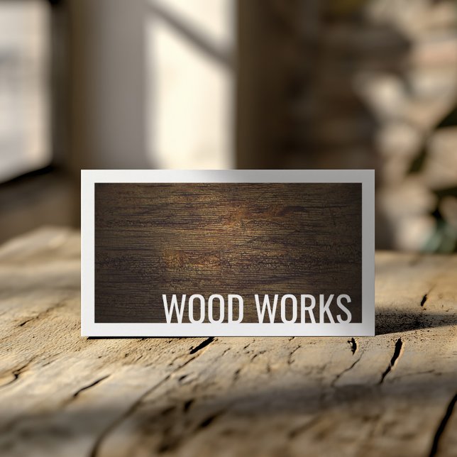 Holzbauwerk Holzbrettmuster Borderkarte Visitenkarte (Perfect for business)