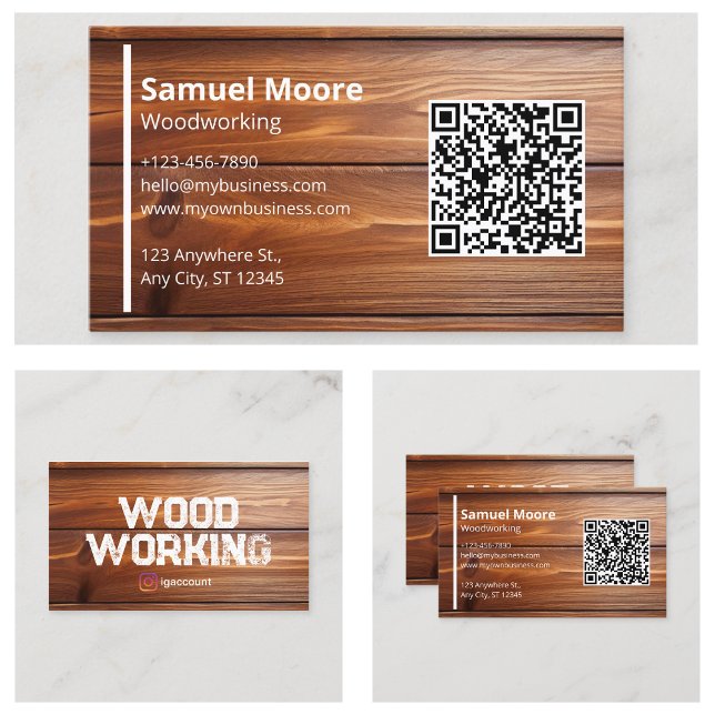 Holzbearbeitung Beruflich Sägewerk Handymen Visitenkarte (Woodworking Professional Sawmill Handymen Business Card
)