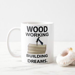 Holzbearbeitung Holzarbeiter Zimmermann Kaffeetasse