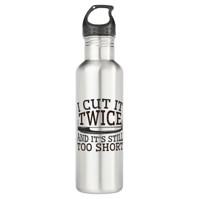 Holzbearbeitung ich schneide sie zweimal, es ist i edelstahlflasche (Vorderseite)