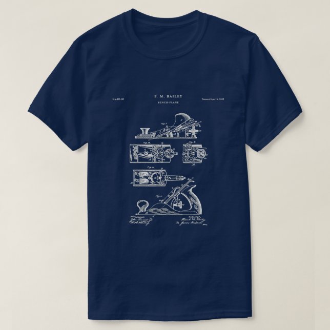 Holzbearbeitungspatent - Werkzeuge T-Shirt (Design vorne)