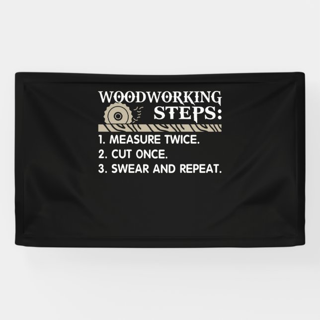 Holzbearbeitungsschritte Banner (Horizontal)