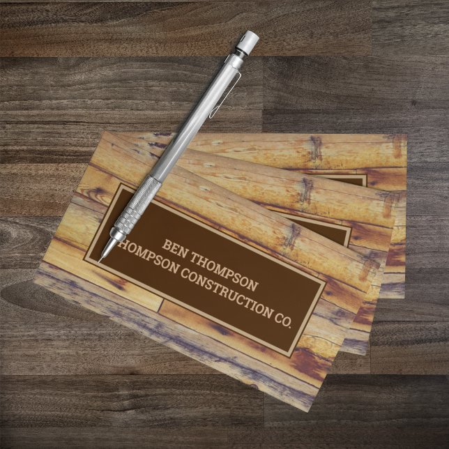 Holzbearbeitungsunternehmen für Holzbearbeitung Visitenkarte (Von Creator hochgeladen)