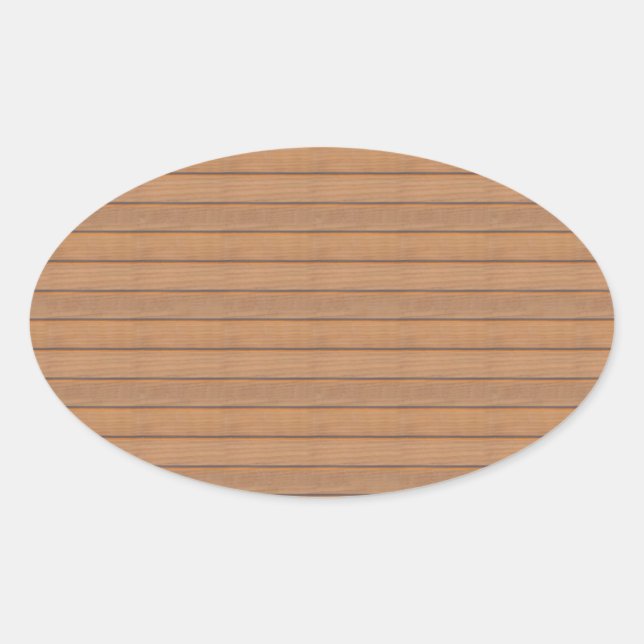 Holzblank-Natur Elegantes benutzerdefiniertes Temp Ovaler Aufkleber (Vorderseite)
