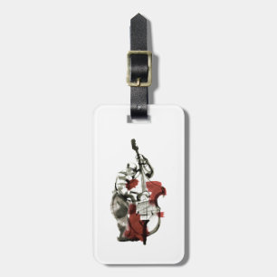 Holzblasspieler Gepäckanhänger