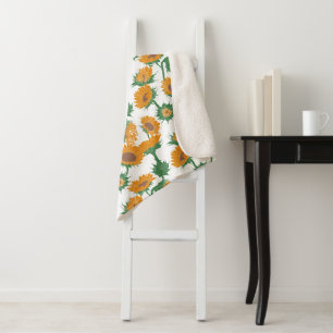 Holzblock Drucksonnenbraun orange Sherpadecke