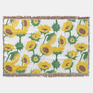 Holzblock Print Sunflower gelb Decke