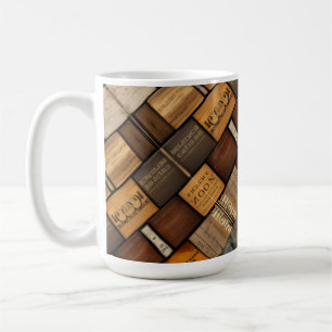 Holzblock-Typografie und Kunstkollektion 2 Kaffeetasse