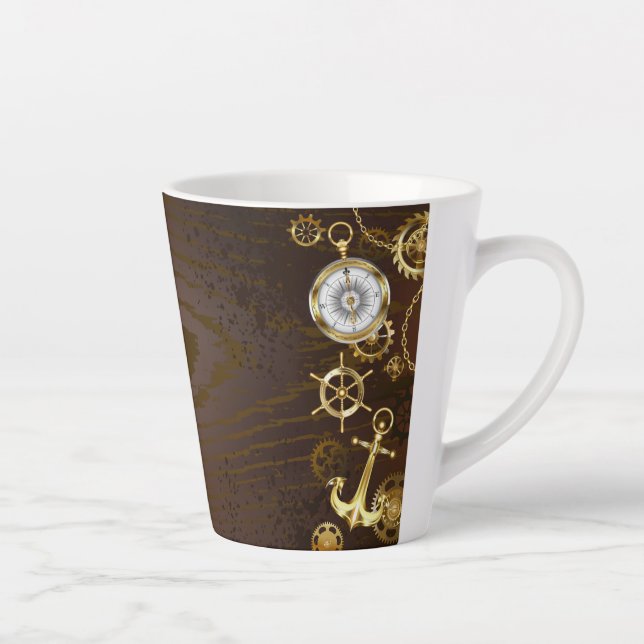 Holzboden mit mechanischem Seepferd Milchtasse (Rechts)