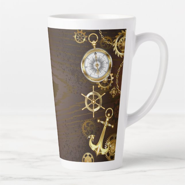 Holzboden mit mechanischem Seepferd Milchtasse (Rechts)