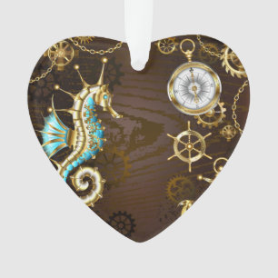 Holzboden mit mechanischem Seepferd Ornament