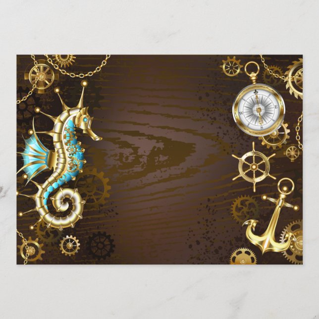 Holzboden mit mechanischem Seepferd Programm (Vorderseite)