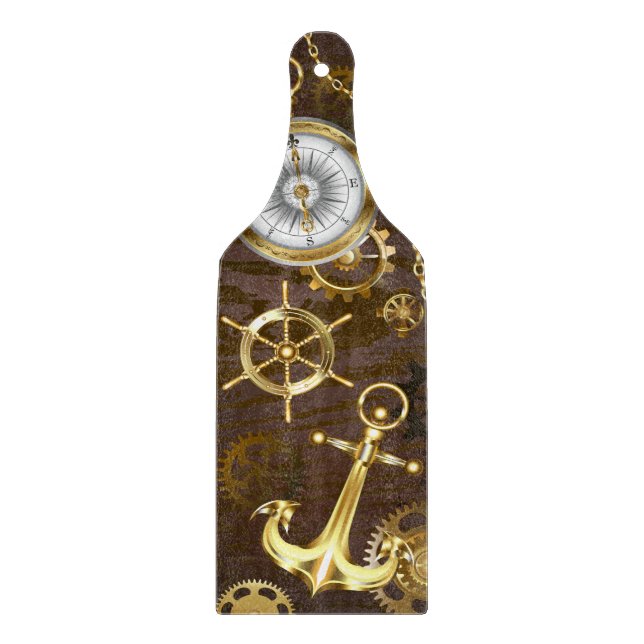 Holzboden mit mechanischem Seepferd Schneidebrett (Vorderseite)