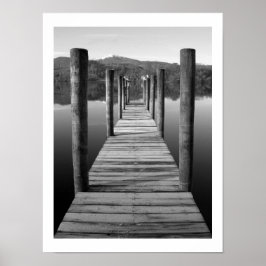 Holzbootanlandung auf Derwentwater Poster