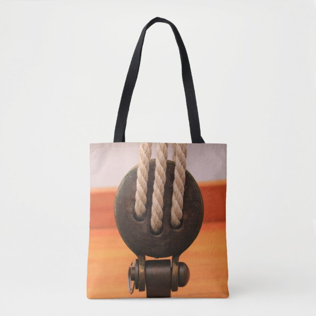 Holzbootblock- Schulterkelle-Tasche Tasche (Vorderseite)