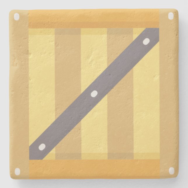 Holzbox Steinuntersetzer (Vorderseite)