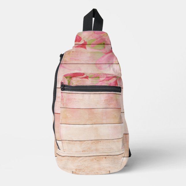 Holzbrett Crossbody Bag (Vorderseite)