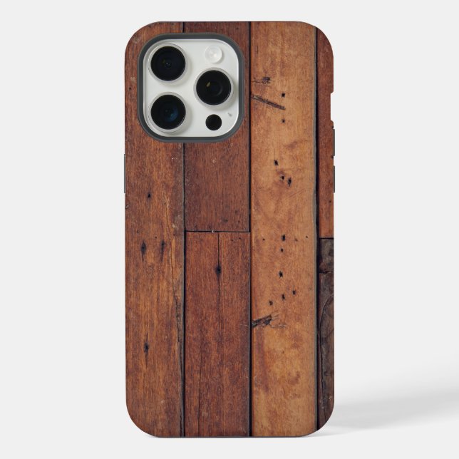 Holzbretter iPhone 15 Pro Max Hülle (Rückseite)