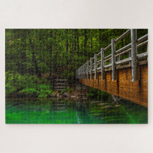 Holzbrücke über den McKenzie River in Oregon USA