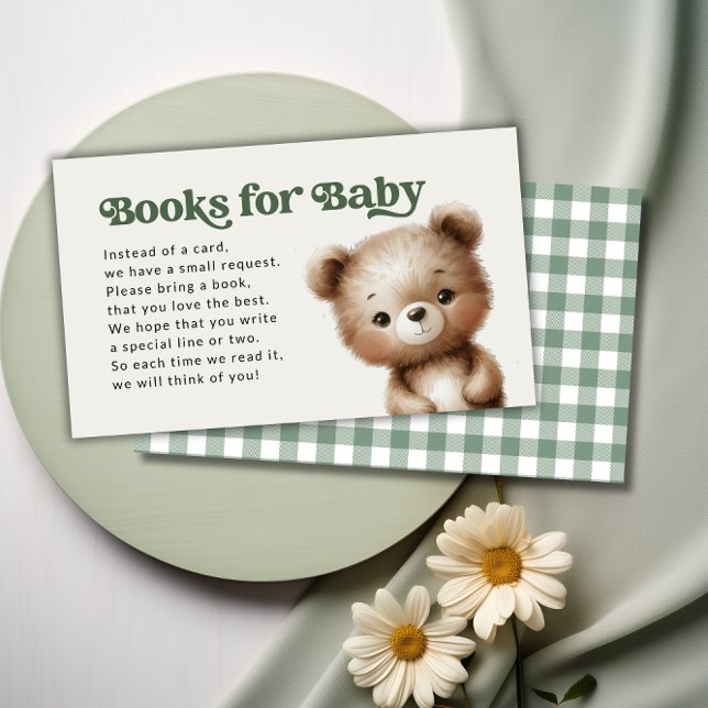 Holzbücher für Babyanfragen Begleitkarte (Woodland Books for Baby Request Enclosure Card)