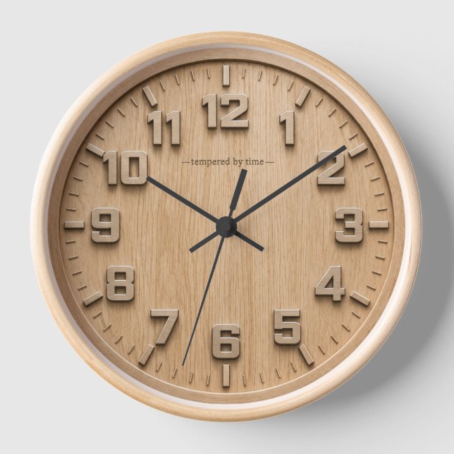Holzdekor-Quarz-Uhr Uhr (Vorderseite)