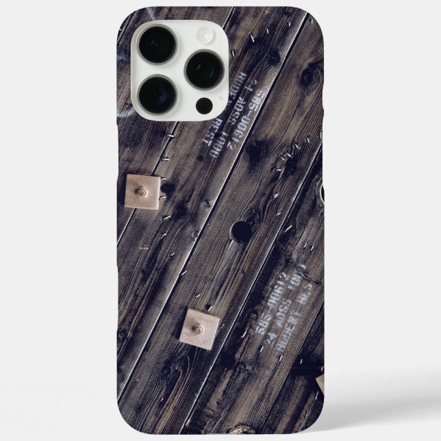 Holzdraht iPhone 16 Pro Max Hülle (Rückseite)