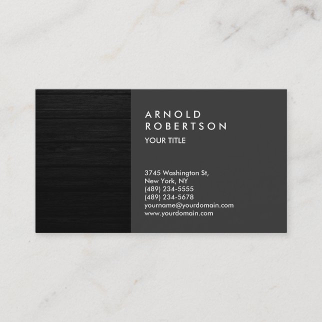 Holzeffekt Trendy Beruflich Business Card Visitenkarte (Vorderseite)