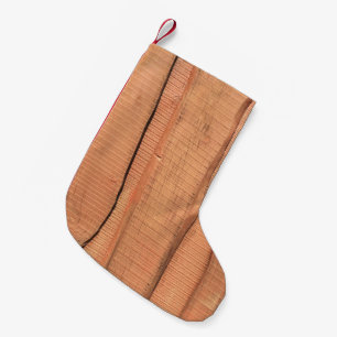 Holzentextur Kleiner Weihnachtsstrumpf
