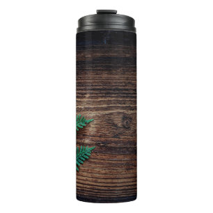 Hölzer mit kleinem Farngras aus Pflanze Thermosbecher