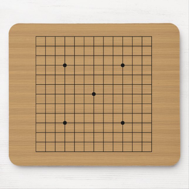 Hölzern gehen Brett 13x13 Mousepad (Vorne)