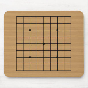 Hölzern gehen Brett 9x9 Mousepad