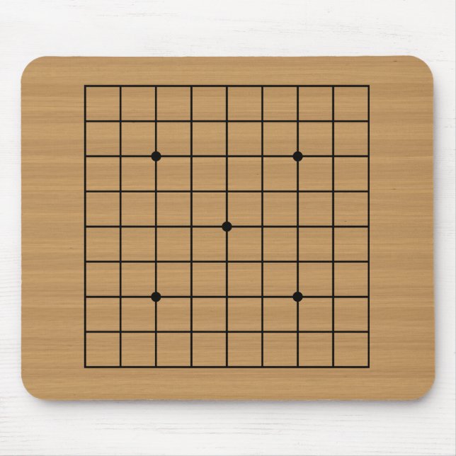 Hölzern gehen Brett 9x9 Mousepad (Vorne)